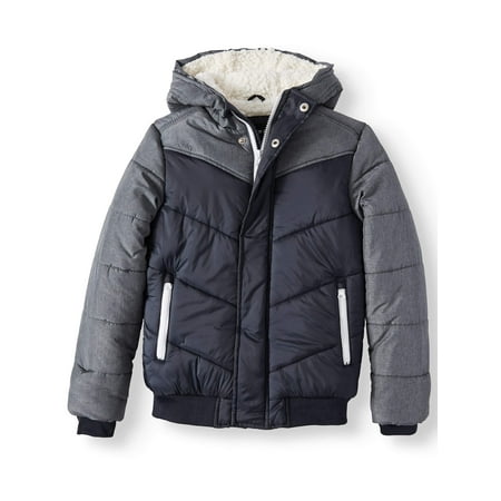 Retro Color Block Puffer Jacket (Little Boys & Big Boys)