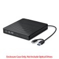 thumbnail image 1 of Caja para unidades jixopn USB 3.0/Tipo C con cable de alimentación de doble cabezal, estuche externo para DVD, portátil para computadoras de escritorio y portátiles, 1 of 8