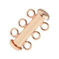 thumbnail image 2 of Collar y pulsera multifilamento de plata de ley 925 chapada en oro rosa con cierres de tubo 3 Strand, 2 of 8
