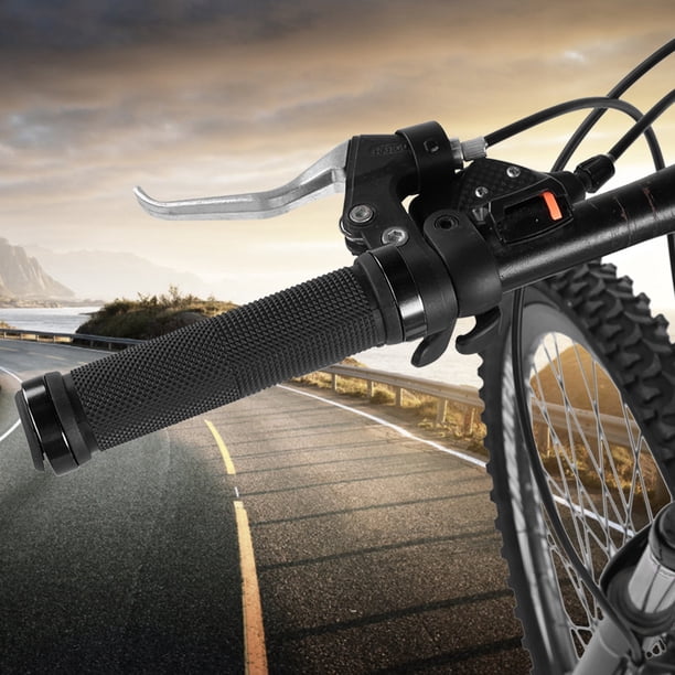 Parabrisas Moto Puños Bicicleta Puños De Goma Antideslizantes Para Manillar De Bici (22 Mm) - Par Negro Para MTB, Carretera O Ciudad Empuñaduras Para Bicicleta Doble Bloqueo Pegatinas Moto