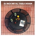 thumbnail image 3 of 36 Inch with 2 Cooking Grills,Outdoor Wood Burning BBQ Firepit with Lid, 3-in-1 Outdoor for Backyard Deck Patio Picnic(Black), 3 of 6