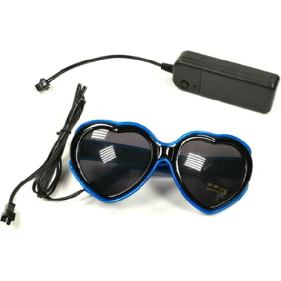 Light Up Glasses, LED Glasses Party Glasses Heart Shaped Sunglasses Battery for Cosplay Halloween Bar Club Party/adult Girl Boy Kids Gifts