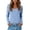 czb# Light Blue397, variant on Women'S Casual Shirts Long Sleeve Loose Fit Relaxed Solid Color V Neck Pullover Basic Oversized Breathable Spring Classic Comfy Tees Tops Comfy T-Shirts Dailywear,Light Blue,XL