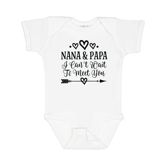 Inktastic Nana and Papa Grandparent Announcement Boys or Girls Baby Bodysuit