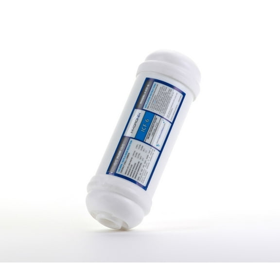 Hydronix ICF-6Q Inline Reverse Osmosis Post, Fridge & Ice Coconut GAC Water Filter 2 x 6, 1000 Gal, 1/4" QC Ports