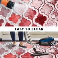 thumbnail image 5 of Red Morocco Outdoor Rug for Patio/Deck/Porch, Non-Slip Large Area Rug 6 x 9 Ft, Rustic Country Smear Street Mottled Art Indoor Outdoor Rugs Washable Area Rugs, Reversible Camping Rug Carpet Runner, 5 of 8