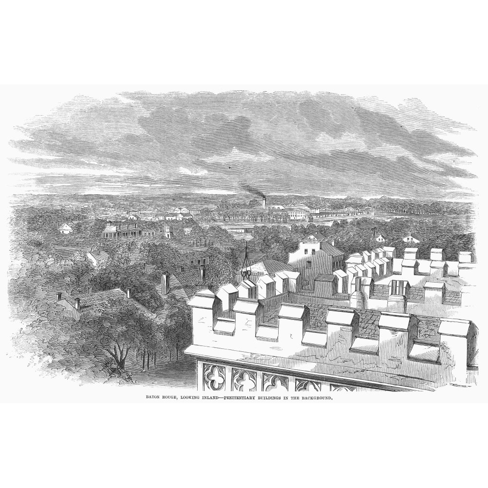Baton Rouge 1862 Nview Of Baton Rouge Louisiana Looking Inland With The