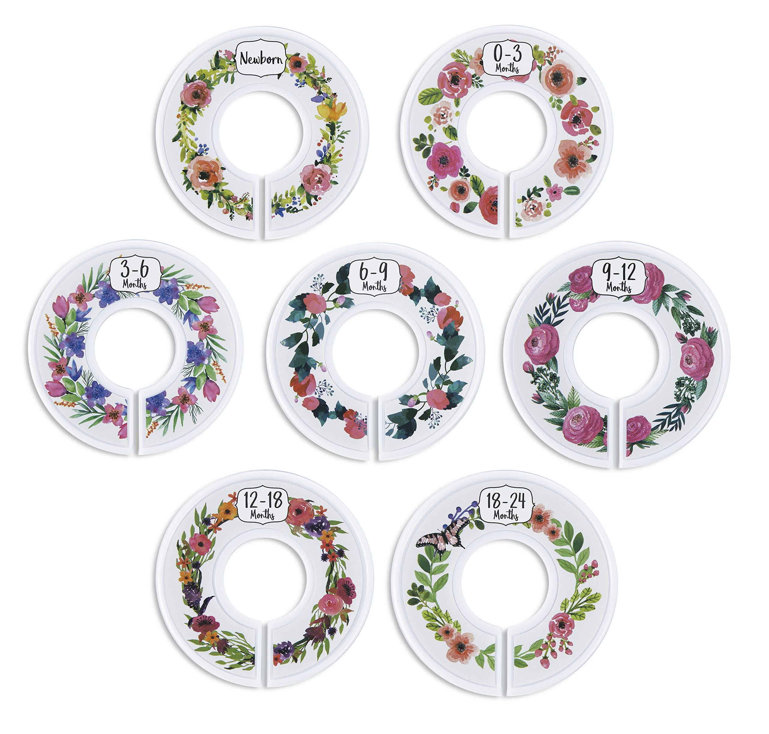 Baby Nest Designs Closet Dividers for Baby Clothes - 7X Baby Clothing Size  Age Dividers from Newborn