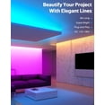 thumbnail image 5 of 5M RGB LED Neon Rope Lights 16.4FT Outdoor Waterproof Neon LED Strip Light AC 110V~130V Multi Color Dimmable Led Rope Lights with Remote Controller for Bedroom Game Room Building Decor, 5 of 5