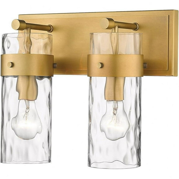 2 Light Vanity Light Fixture in Transitional Style-11.25 inches Tall and 14 inches Wide-Rubbed Brass  Finish Bailey Street Home 372-Bel-4619999