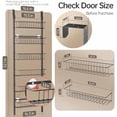 thumbnail image 6 of Adjustable Cabinet Door Organizer, 6-Tier Hanging Spice Rack Organizer, Metal Over the Door Pantry Organizer, Pantry Organizers and Storage Shelves for Kitchen Bathroom Laundry Room, Black, 6 of 9