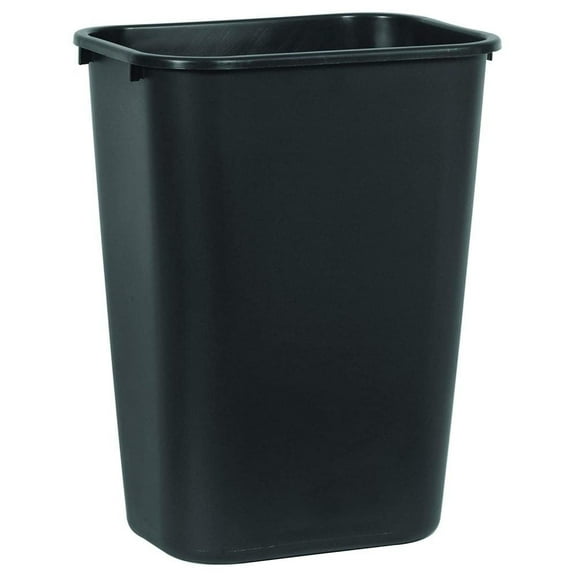 Rubbermaid 10.25 Gallon Plastic Office Trash Can, Black