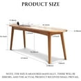 thumbnail image 2 of 100% Solid Oak Dining , Wood  for Bedroom End of Bed with Rounded Corners, Entryway Benches for Dining Room, Kitchen, Living Room (Natural Oak, 47.2"), 2 of 9
