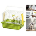 thumbnail image 1 of Caza de viaje de transporte de aves con percha de pie, portador de jaula de viaje portátil liviano para aventuras al aire libre, periquitos, loros conjunto de 5, 1 of 10