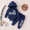thumbnail image 2 of Conjunto de ropa para bebé recién nacido de 0 a 24 meses, conjunto de 2 piezas, Sudadera con capucha de manga larga, pantalones, traje para niño pequeño, 2 of 4