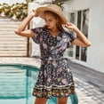 thumbnail image 1 of Summer Dresses for Women Maxi Dress Boho Temperament Elegant Dress Cotton Linen Floral Dress, 1 of 6