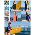 thumbnail image 5 of Charmo Women Long Sleeve Swimsuit Tops Sun Protection Rash Guard UPF 50+ Swim Shirts(No Thumb Holes), 5 of 9