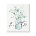 thumbnail image 2 of Stupell Industries Be Still Spiritual Botanical Plants Farmhouse Bouquet Graphic Art Luster Gray Floating Framed Canvas Print Wall Art, Design by Lettered and Lined, 2 of 2