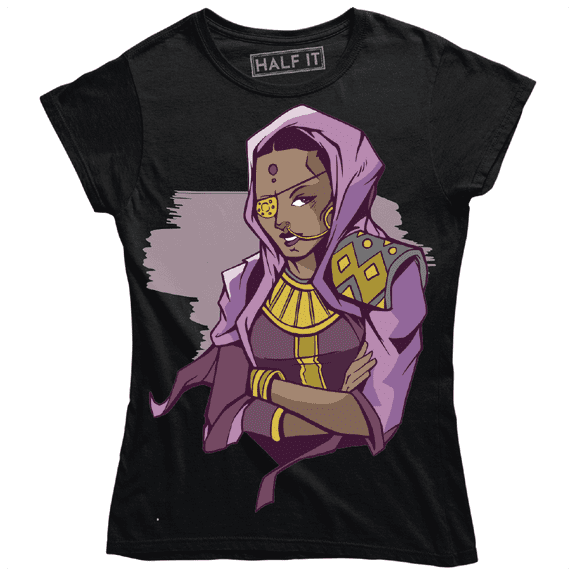 Beautfiul Indian Lady Pirate Graphic Design Women's T-Shirt