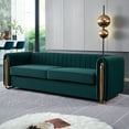 thumbnail image 4 of Modern Velvet Sofa Green Color 46169, 4 of 5