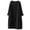 A-Black, variant on Fleece Dress for Women Soft Comfy Corduroy Midi Dresses Plus Size Casual Solid Long Sleeve Crew Neck Dress Winter Spring Warm Dresses Black XXL
