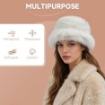thumbnail image 4 of Women's Winter Thick Soft Bucket Hat - Warm Thermal for Cold Weather Versatile Fisherman Hat for Girls & Ladies Casual Daily Wear,Size:One Size, 4 of 5