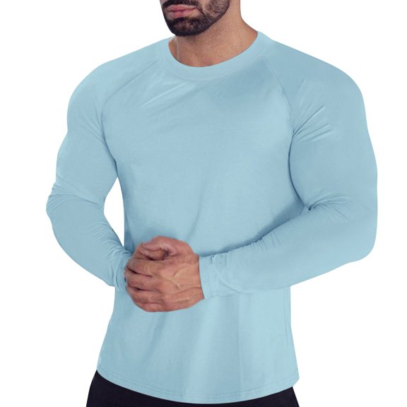 Men's UPF 50 Long Sleeve Compression Shirts, Water Sports Rash Guard Base Layer, Athletic Workout Shirt