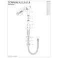 thumbnail image 3 of Kingston Brass CCRP61K8 Brass Kitchen Faucet Side Sprayer in Brushed Nickel, 3 of 4