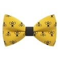 thumbnail image 1 of Honey Bees Bow Tie Pre-Tied Yellow-Black Color Unisex Pattern, By Bow Tie House (Medium, Yellow Bees), 1 of 6