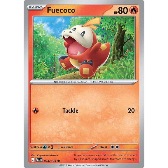 Pokemon Paldea Evolved Common Fuecoco #34