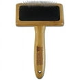 thumbnail image 2 of Bamboo Groom Slicker Brush with Stainless Steel Pins for Pets, Medium, 2 of 5