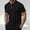 Black, variant on COSFO Short Sleeve Mens T Shirts Casual Henley Tops Loose Pullover Striped Button Mens Graphic Tees