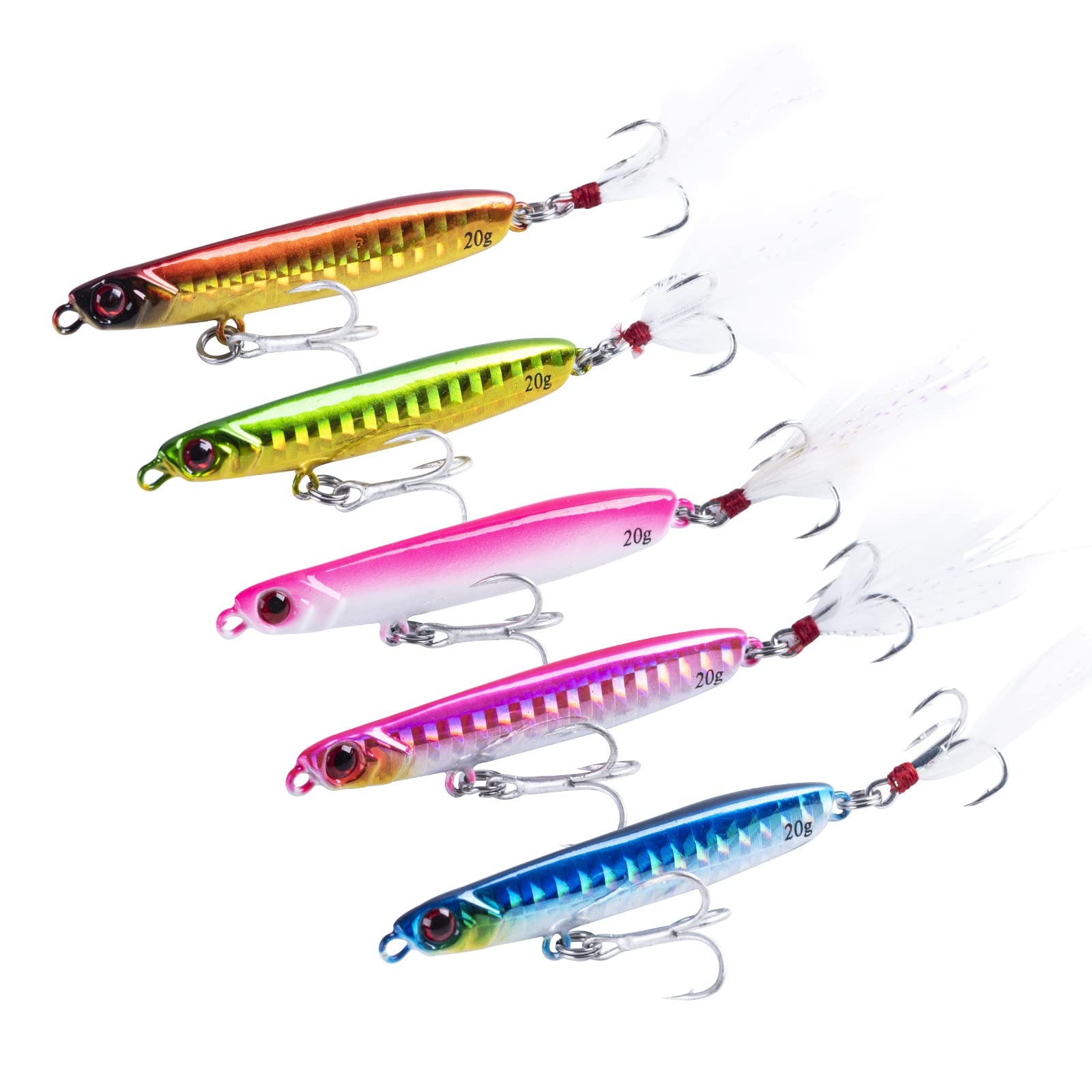 Goture Fishing Jigs 3D Eyes Jigging Lure Lead Vertical Jig Saltwater