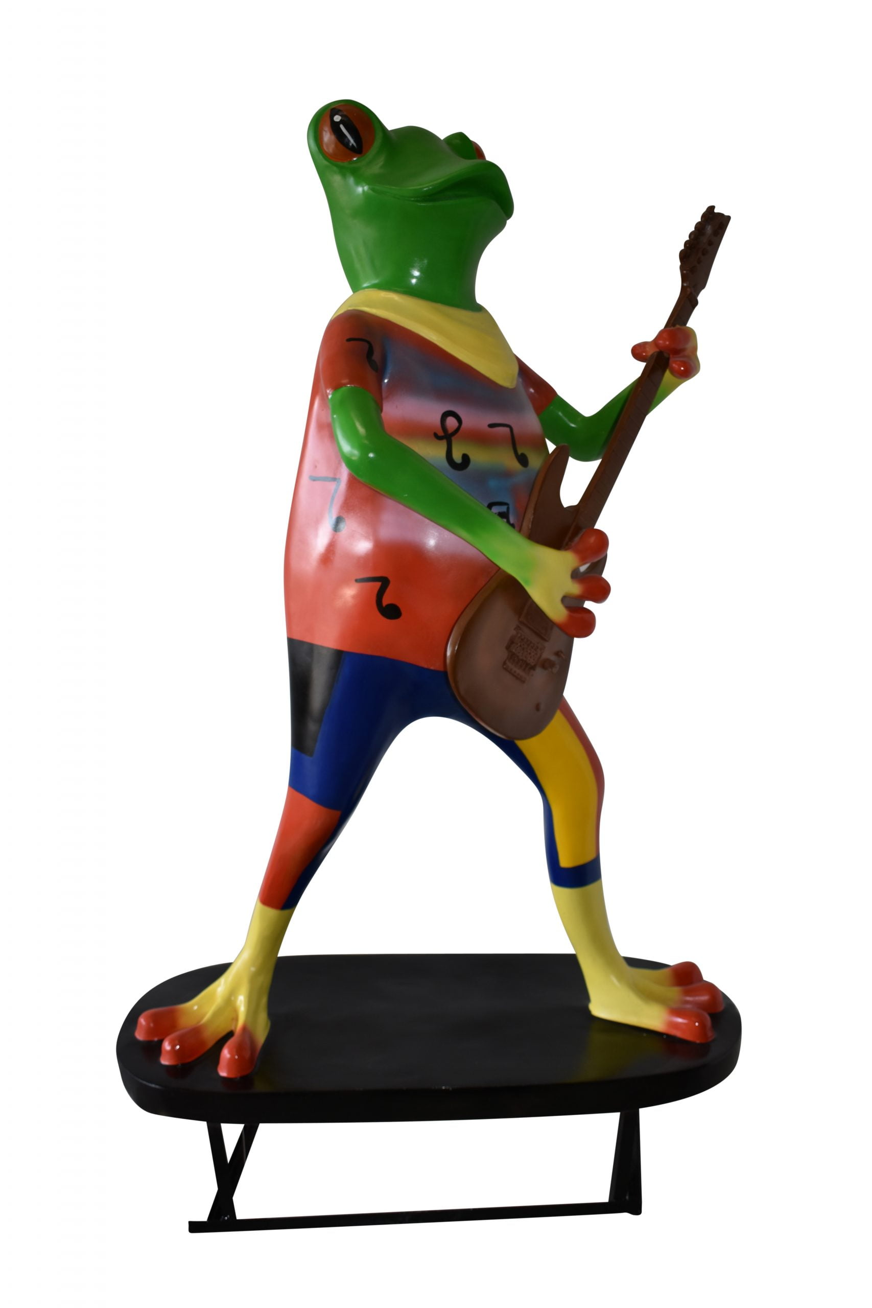 Giant Happy Frog Playing the Guitar Good for Outdoors Size: 46 x 28 x  70H 