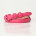thumbnail image 6 of Tnobhg Women Thin Pants Belt Solid Color Faux Leather Waistband Adjustable Length Multi Holes Design Jeans Belt, 6 of 7