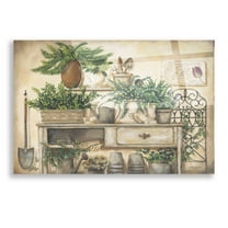 Epic Art 'Potting Bench II' by Pam Britton, Acrylic Glass Wall Art, 16"x12"