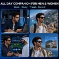 thumbnail image 6 of CamelParty AI Smart Glasses with 8MP Camera, Video Recording Sunglasses with Real-Time Translation, AI Voice Assistant, Bluetooth, WI-FI, Hands-Free Calls & Music, Gifts for Men Women, 6 of 8