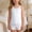 01 White, variant on Girls Lace Trim Cami Tank Top, Solid Color Sleeveless Singlet, Cute Summer Top With Ruffle Hem, Multiple Colors Available