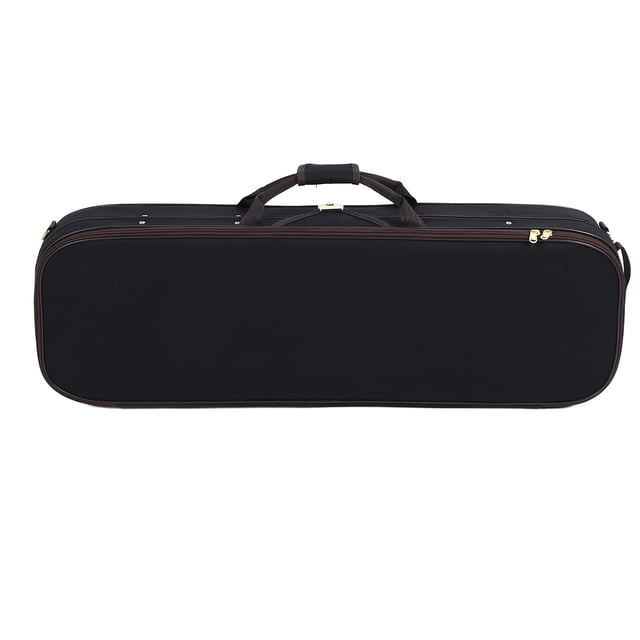 4/4 Violin Box, Internal Suede Fabric Reflective Exterior Portable Handle Built in Hygrometer Violin Storage Box for Musical Instrument Protection