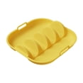 thumbnail image 1 of Bandeja para tacos con asas, capacidad para hasta 4 tacos, bandeja antideslizante, soporte para tacos, ideal para picnic, fiestas y restaurantes. Amarillo, 1 of 8