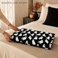 thumbnail image 6 of Halloween Flannel Throw Blanket,Soft Warm Decorative Cover Blanket,Stylish Sofa Couch Accessory for Bedroom Living Room Fall Holiday Indoor Home Party Layout, 6 of 8