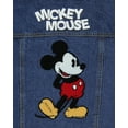 thumbnail image 4 of Disney Boy's Mickey Mouse Classic Jean Jacket Removable Hood Button Down Long-Sleeve Denim Jacket Kids Coat, 4 of 5