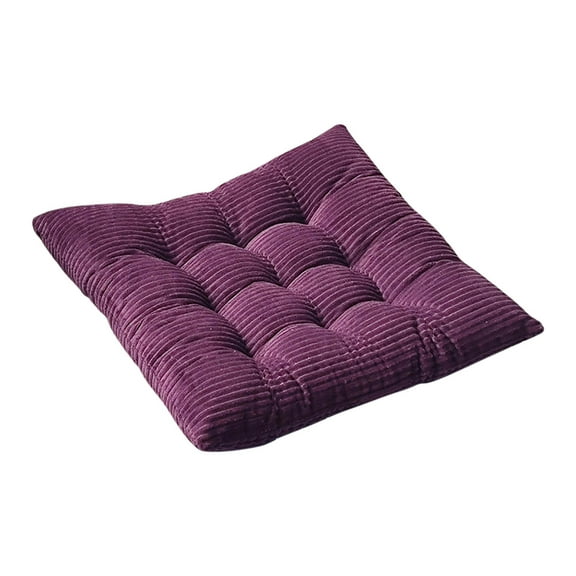 VOTRUDI Seat Cushion,Outdoor Chair Cushions,Corduroy Strap Chair Cushion Cushion Color Chair Cushion Strip Velvet Comfortable Fart Cushion,Purple
