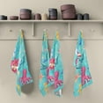 thumbnail image 5 of Dreamtimes Marine Style Mermaid Kitchen Towels Set of 4 Dishcloths Hand Towels Tea Towels Ultra Absorbent for Cleaning Washing Drying Dishes Tableware 28'' x 18'', 5 of 7