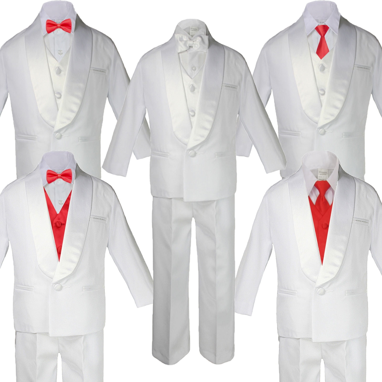 white and red tuxedo