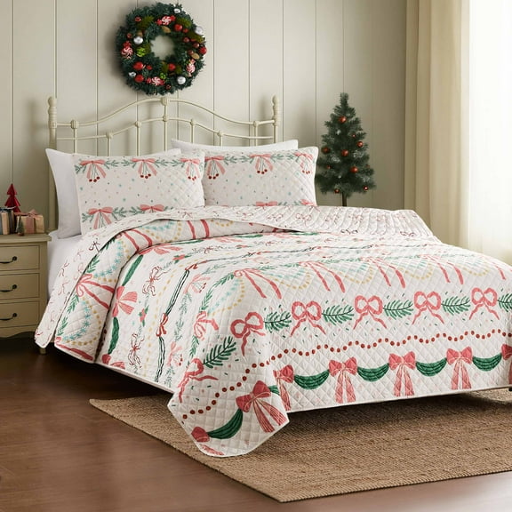 Avanti Linens Bows & Branches King Quilt Set