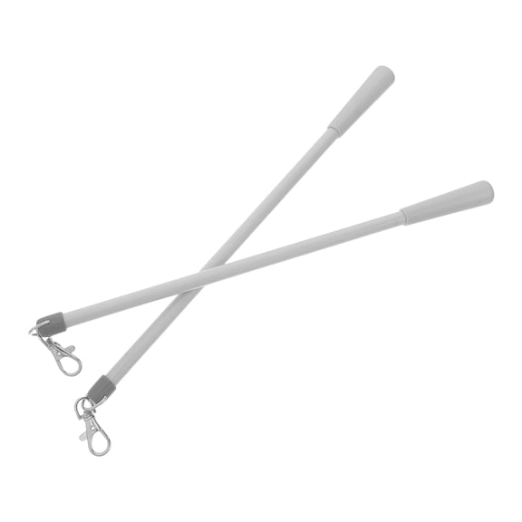 LOLIPPYY Fiberglass Wand Replacement 12Inch Grey Drapery Pull Rods 2Pcs