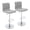 Light Gray, Silver Chrome Base, variant on Modern Upholstered Bar Stool with Back Set of 2, Armless 360° Swivel Adjustable Height Linen Padded Bar Chair for Kitchen Island, Dining Room, or Café (Dark Gray)