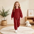 thumbnail image 2 of yboeqw Girls Clothes Fall Winter Outfits for Teen Girl Pullover Tops Pants Little Kids Girls Clothing Sets,Size 6-7 Years, 2 of 6
