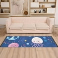 thumbnail image 2 of Yayeee Runner Rug for Bedroom 2'x6' Machine Washable Hallway Non Slip Mat, Light Pink Jellyfish, 2 of 8